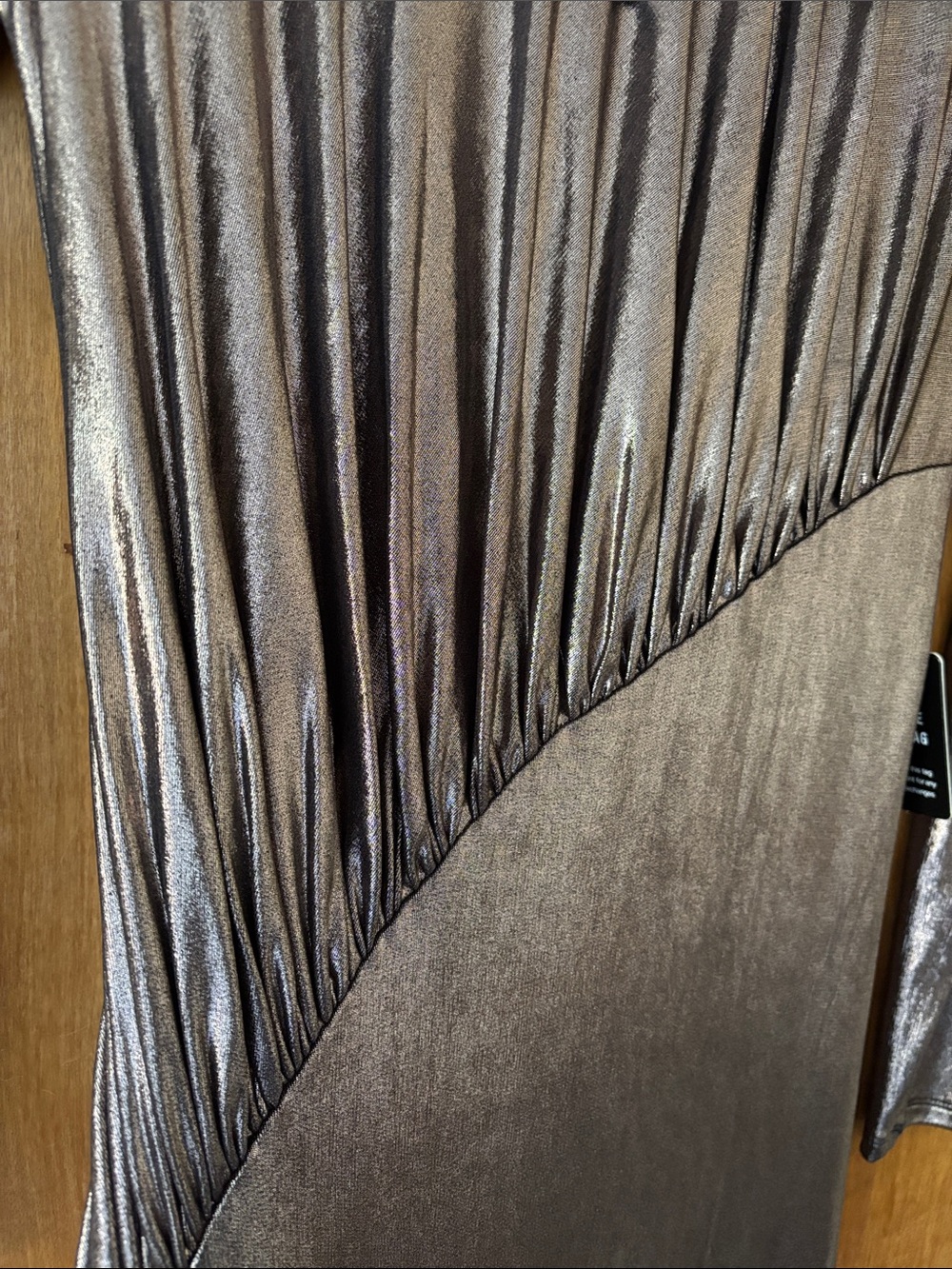 Express Women’s Metallic Long Sleeve Maxi Dress - Picture 5 of 9